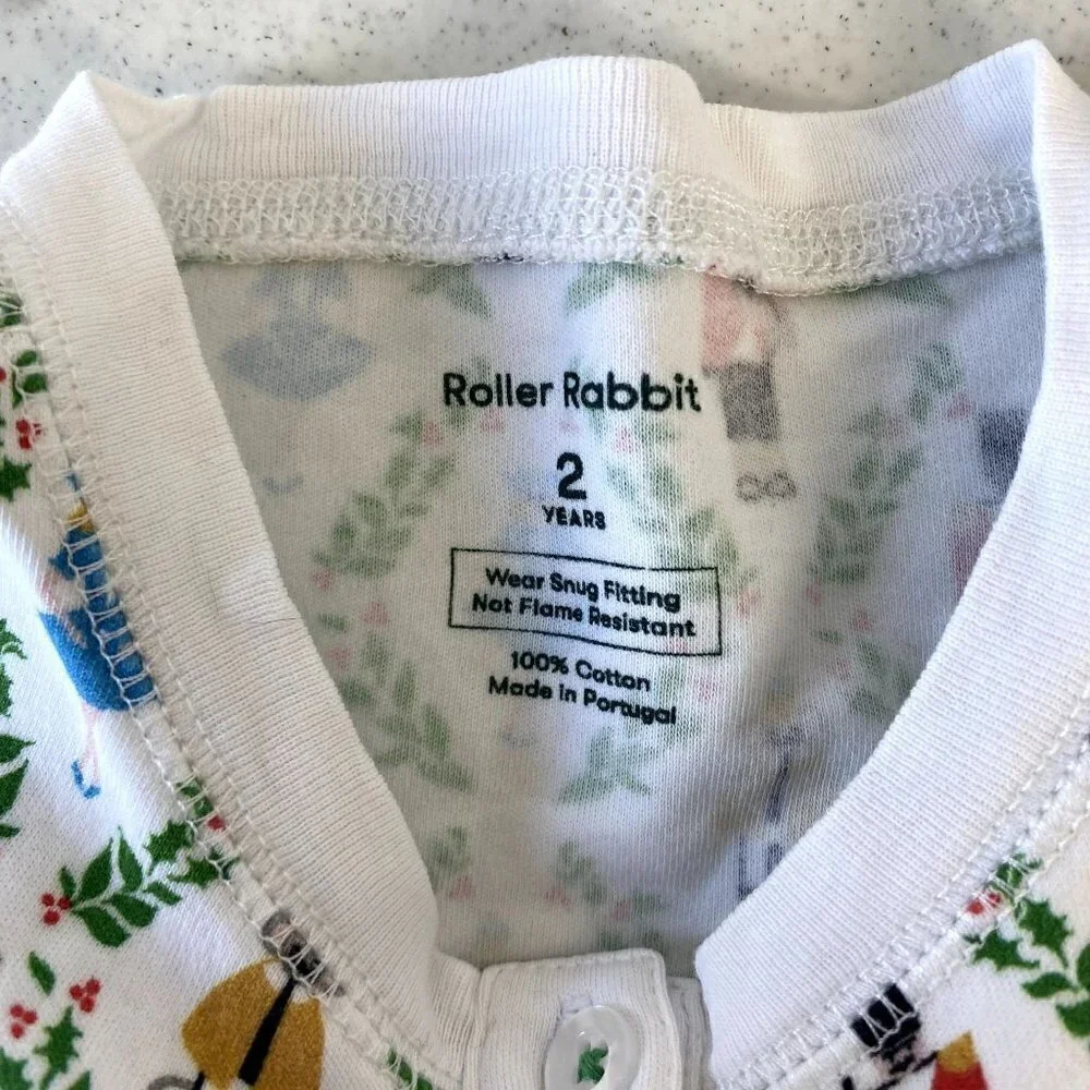 Roller Rabbit Nutcracker Cotton Long John Pajamas 2